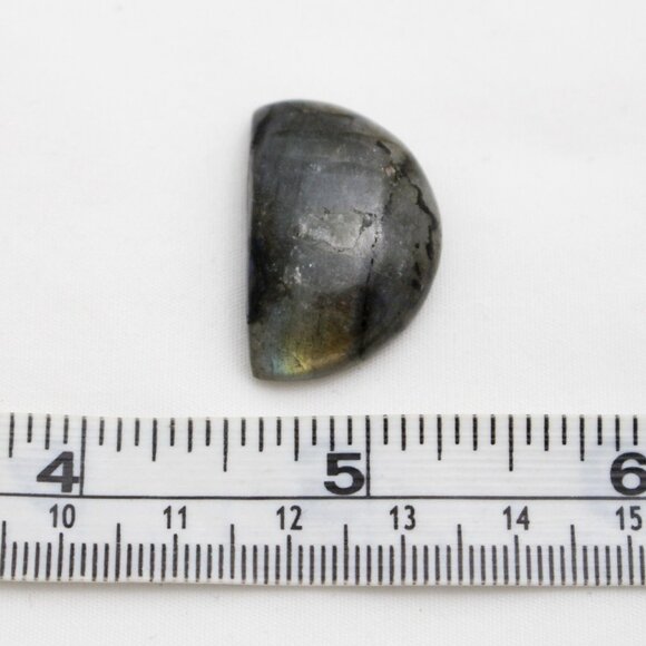 Labradorite Crystal 1/2 Moon Cabochon - Picture 13 of 13